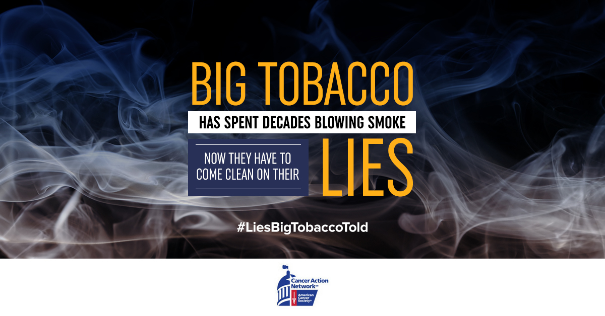 Big Tobacco Newspaper Ads American Cancer Society Cancer Action Network